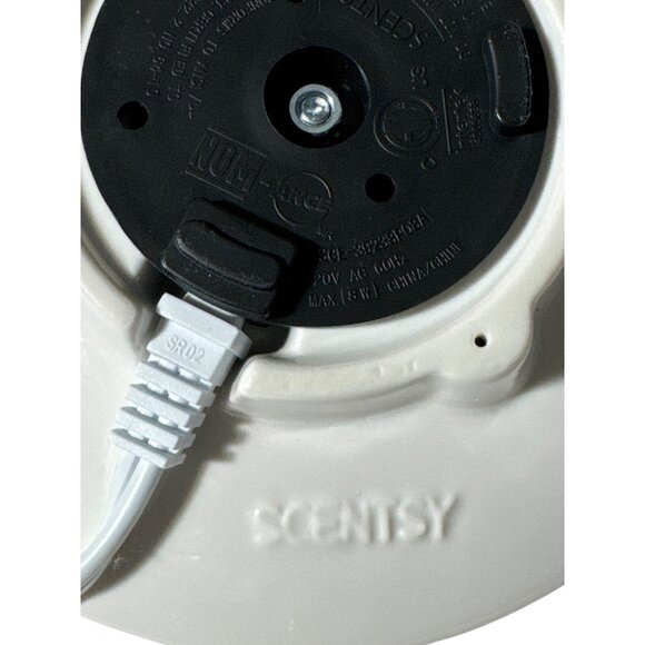 Scentsy Electric Mug Warmer Floral Design Ceramic White & Gold Heating No Cup - Picture 7 of 8